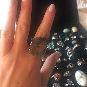 Tourmilated Quartz Ring